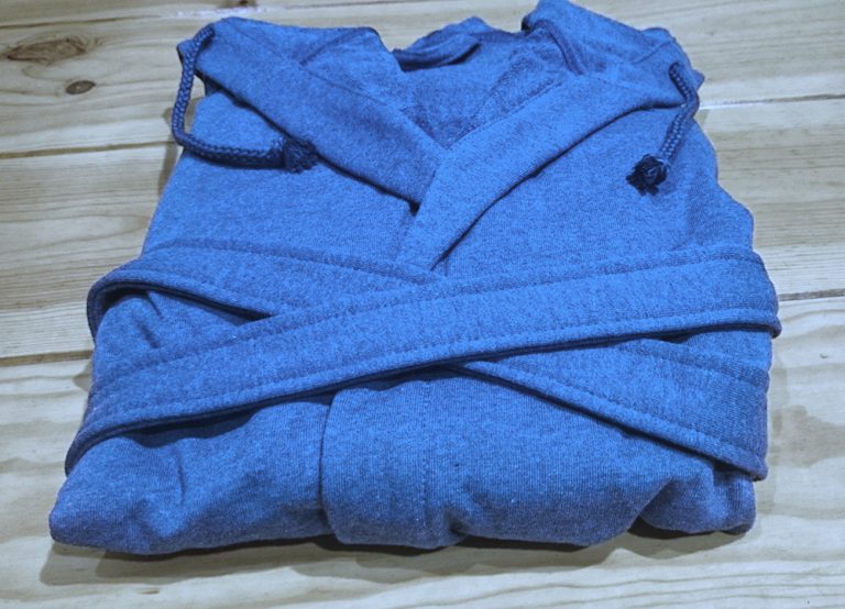 Jeansblauwe DIESEL badjas met capuchon-945