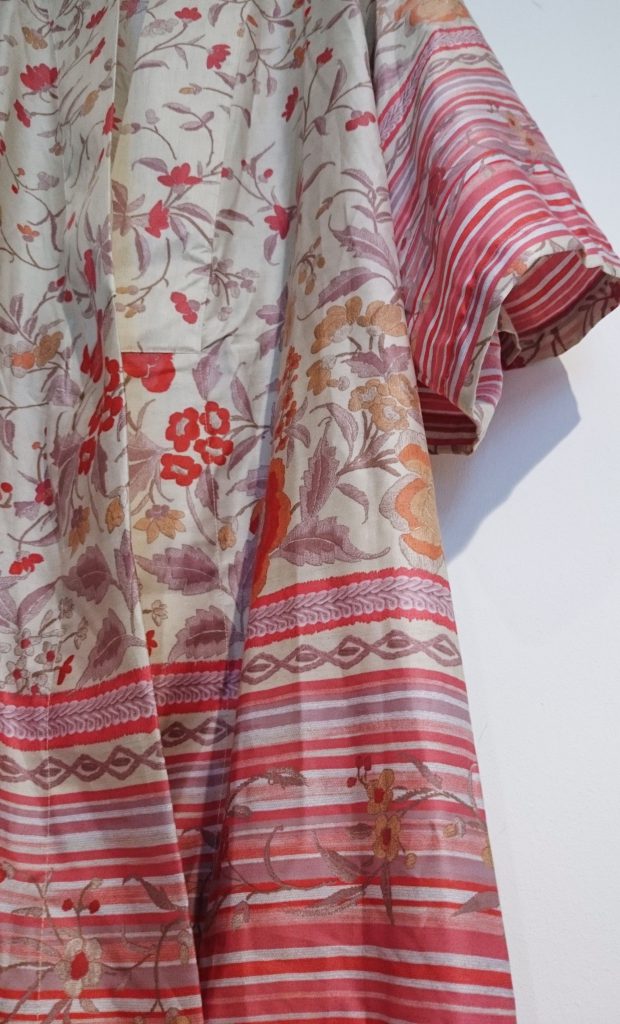 Luxe Bassetti kimono bloemmotief en strepen op naturel-1083