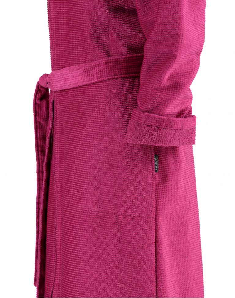 Donkerroze damesbadjas met rits van Cawö-1447