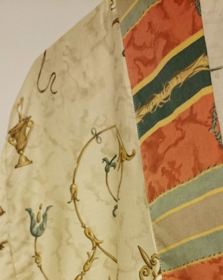 Kimono met Pompeii-motief in warme tinten-1361